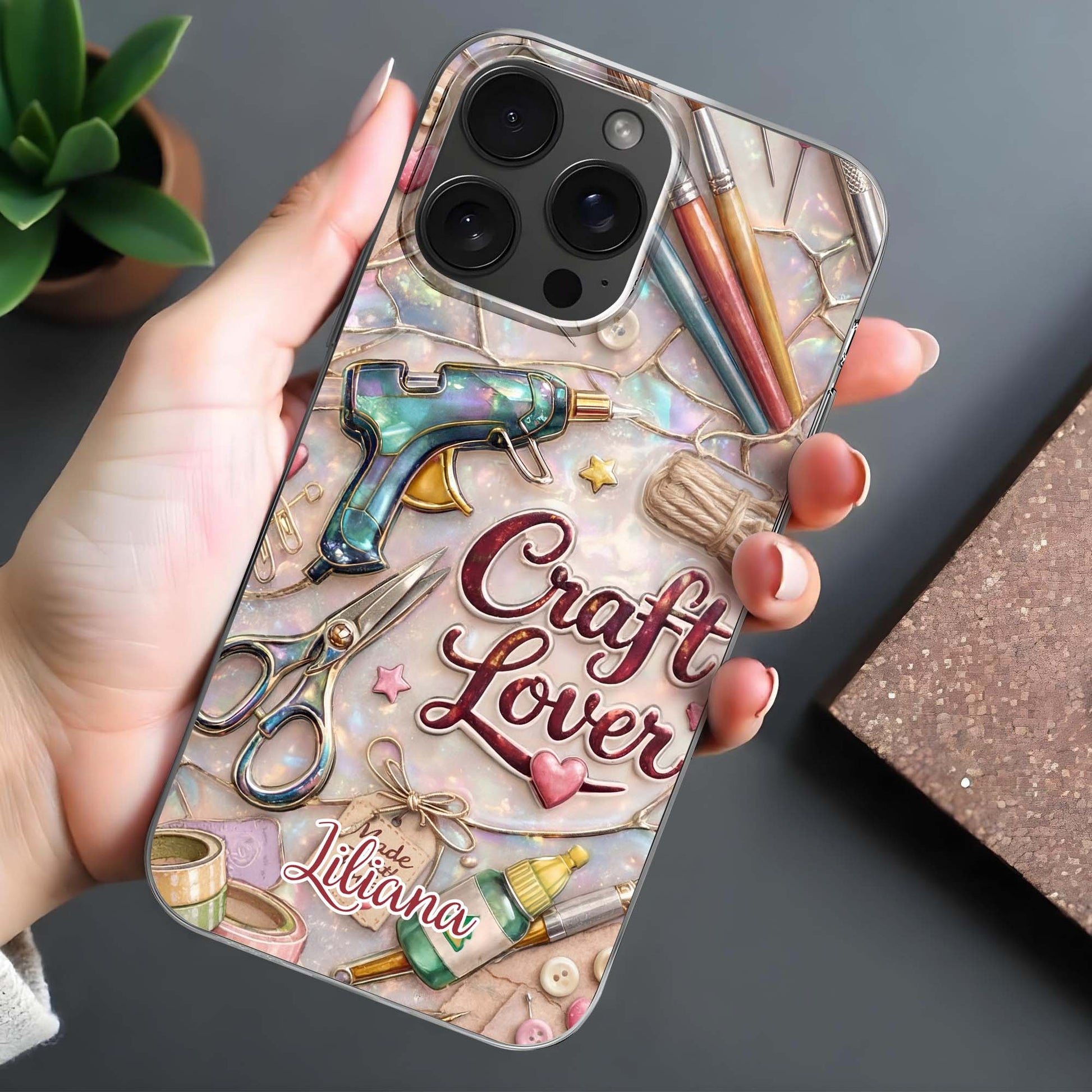 Craft Lover Phone Case Featuring Art Supplies