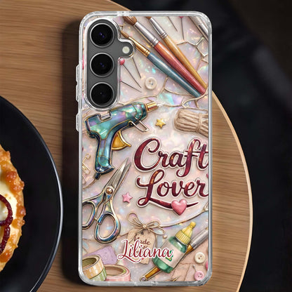 Craft Lover Phone Case Featuring Art Supplies
