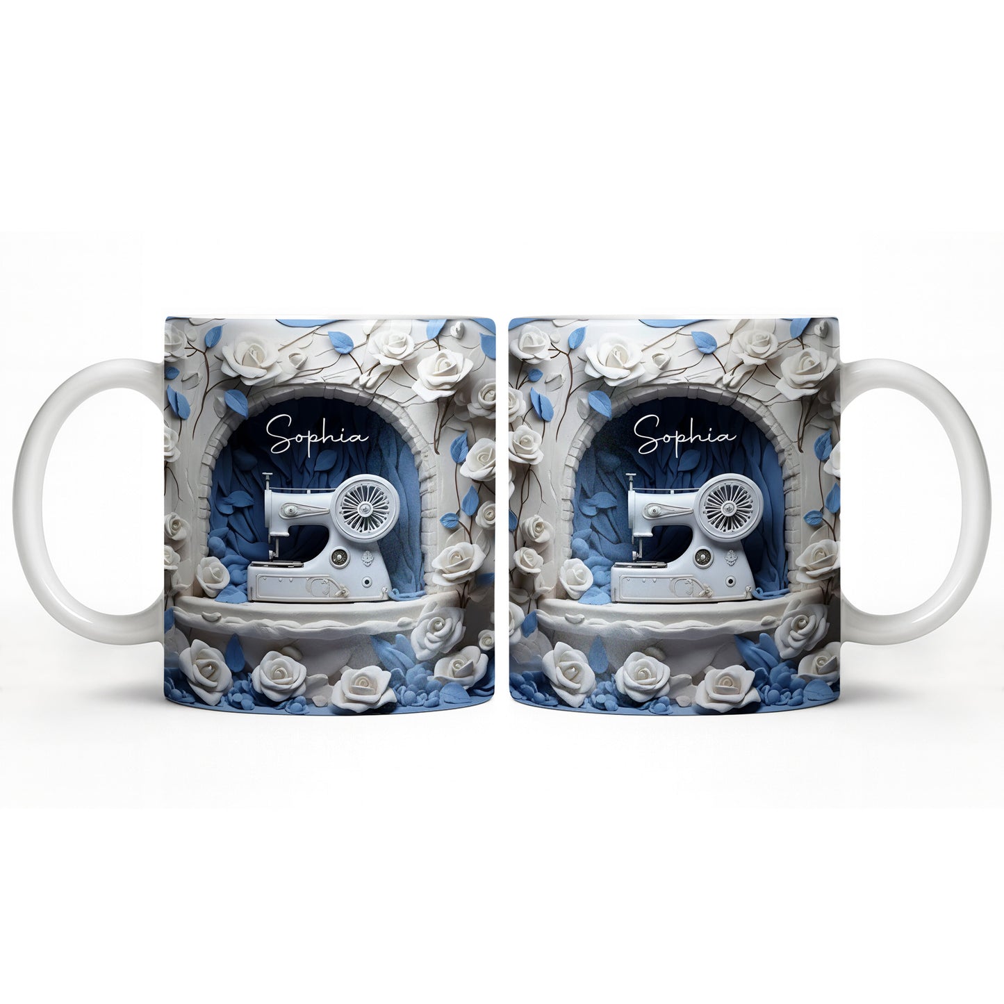 Floral Sewing Machine Creative Design