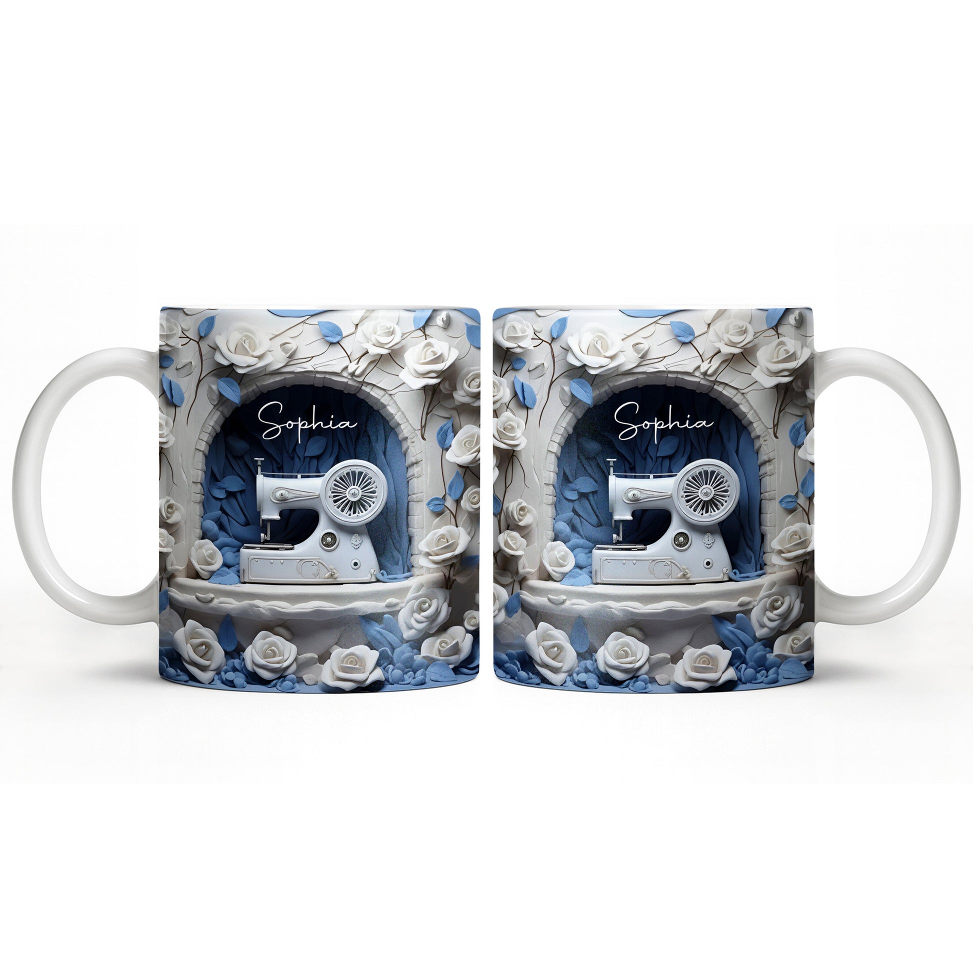 Floral Sewing Machine Creative Design