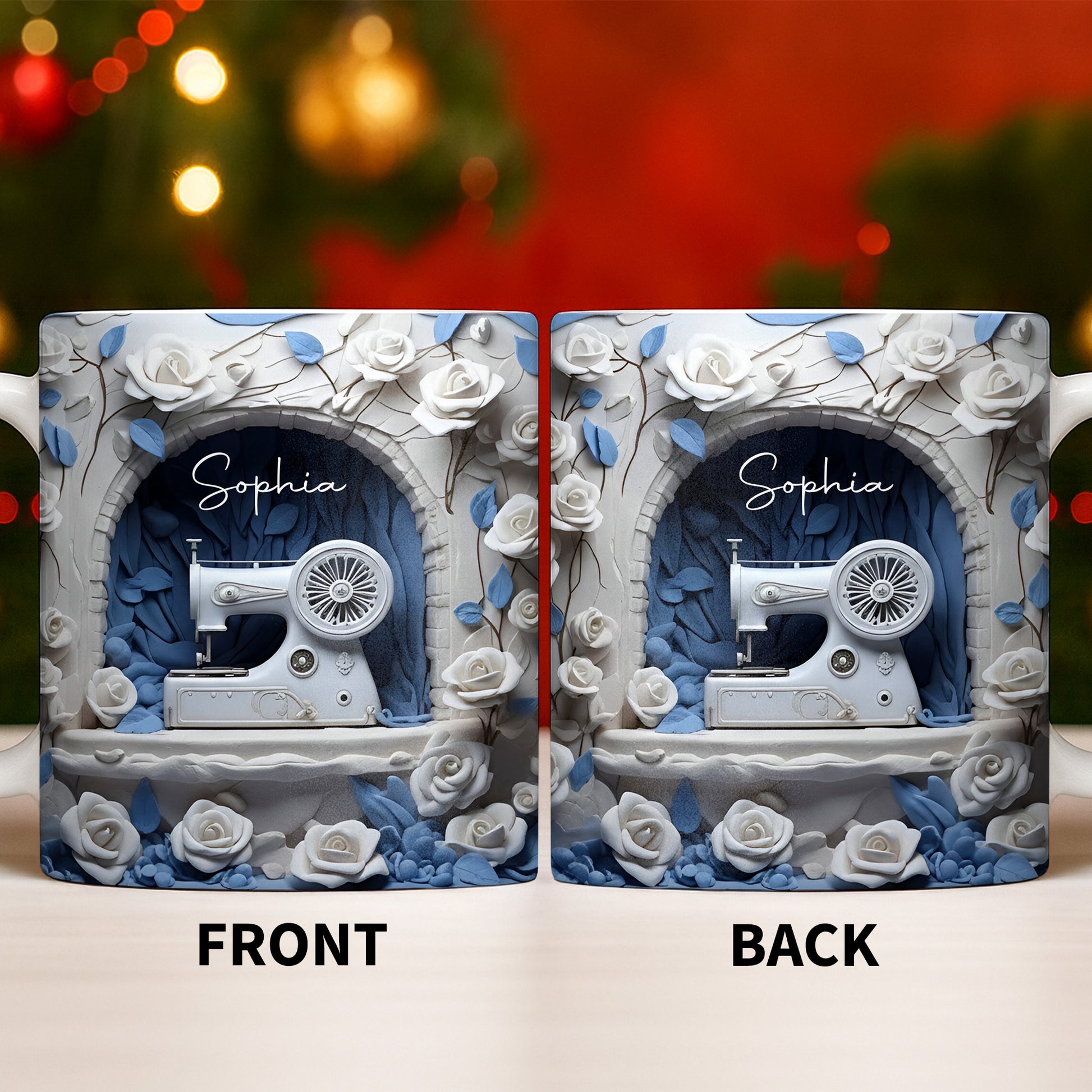 Floral Sewing Machine Creative Design