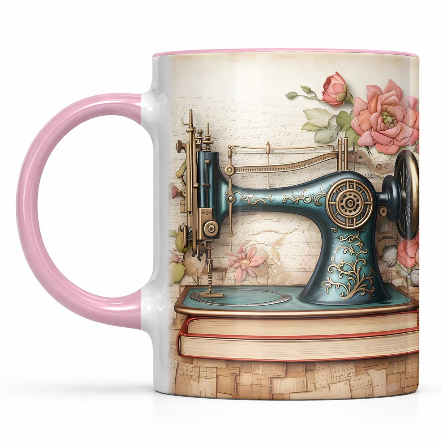 Celebrate Timeless Craftsmanship, Sewing Machine And Flowers