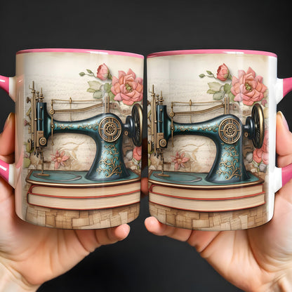Celebrate Timeless Craftsmanship, Sewing Machine And Flowers