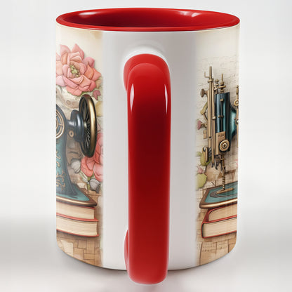 Celebrate Timeless Craftsmanship, Sewing Machine And Flowers