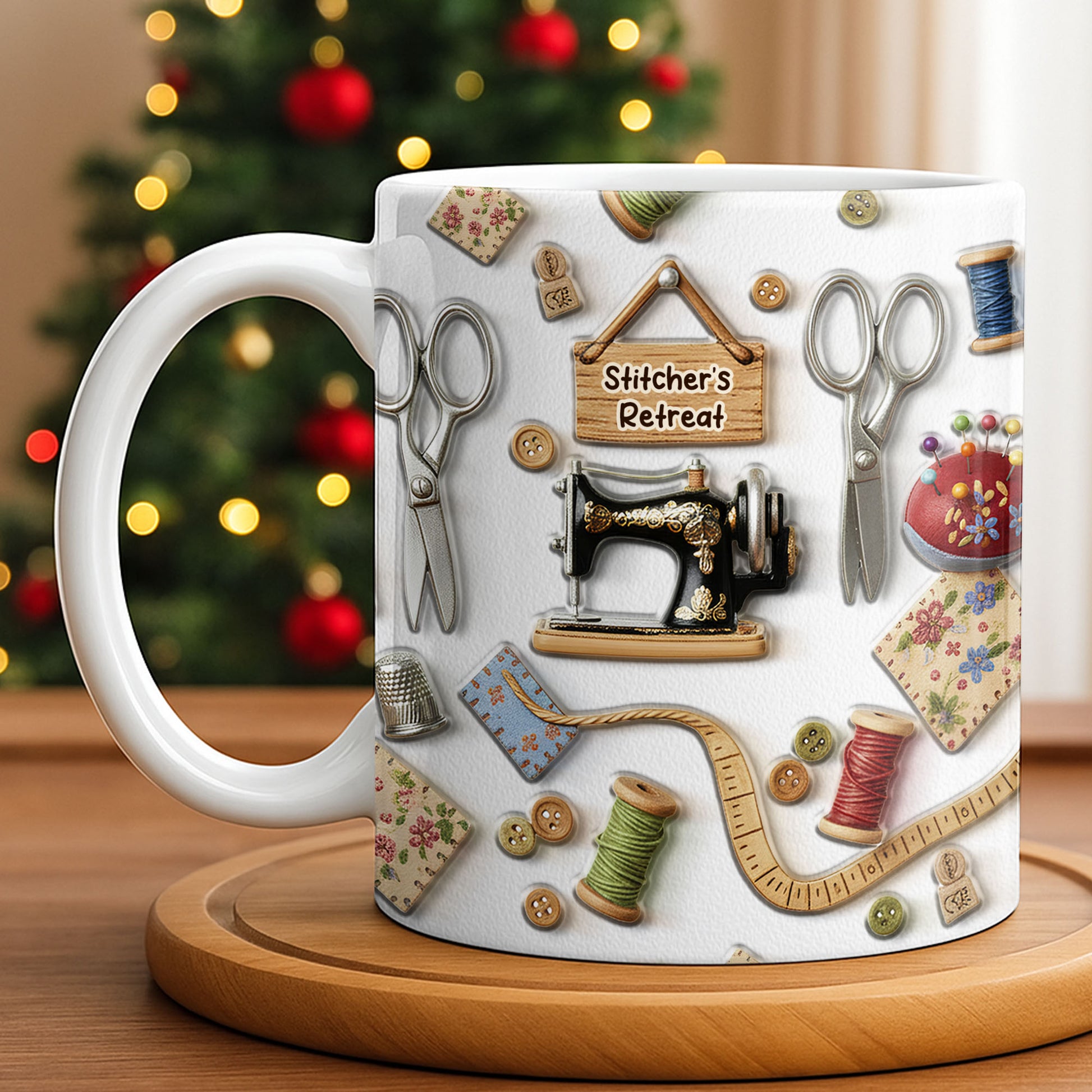 Stitcher's Retreat Sewing Essentials Coffee Mug