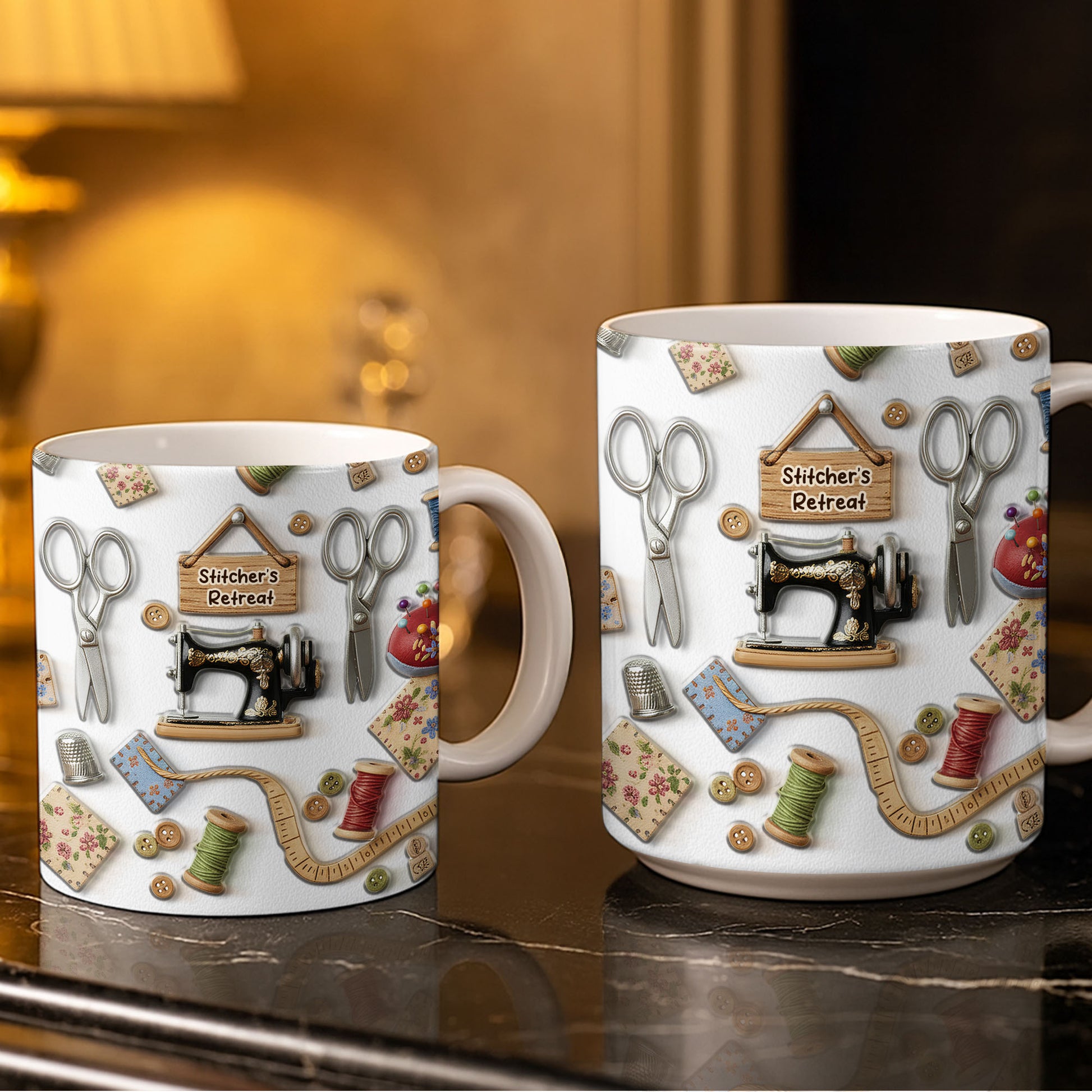 Stitcher's Retreat Sewing Essentials Coffee Mug
