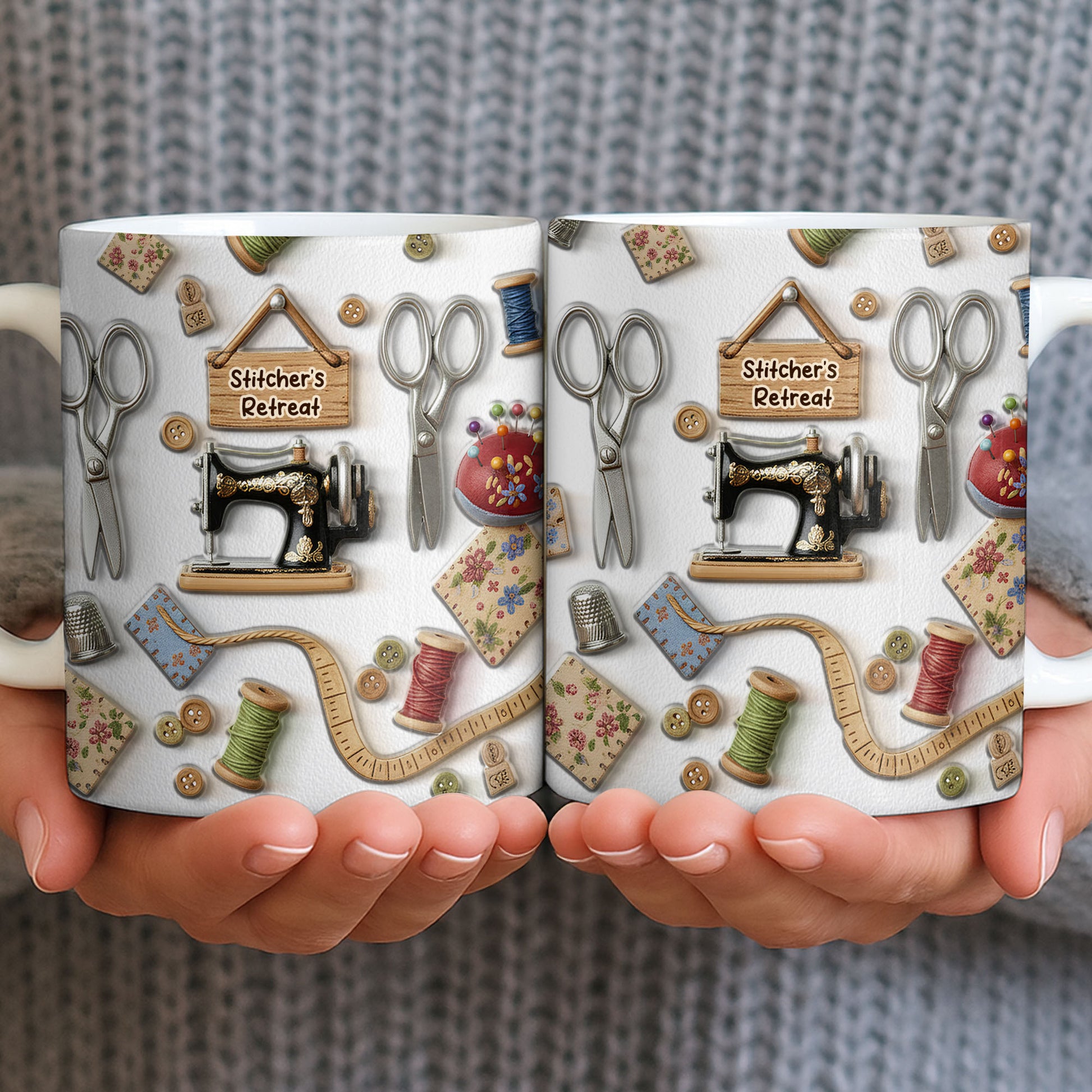 Stitcher's Retreat Sewing Essentials Coffee Mug