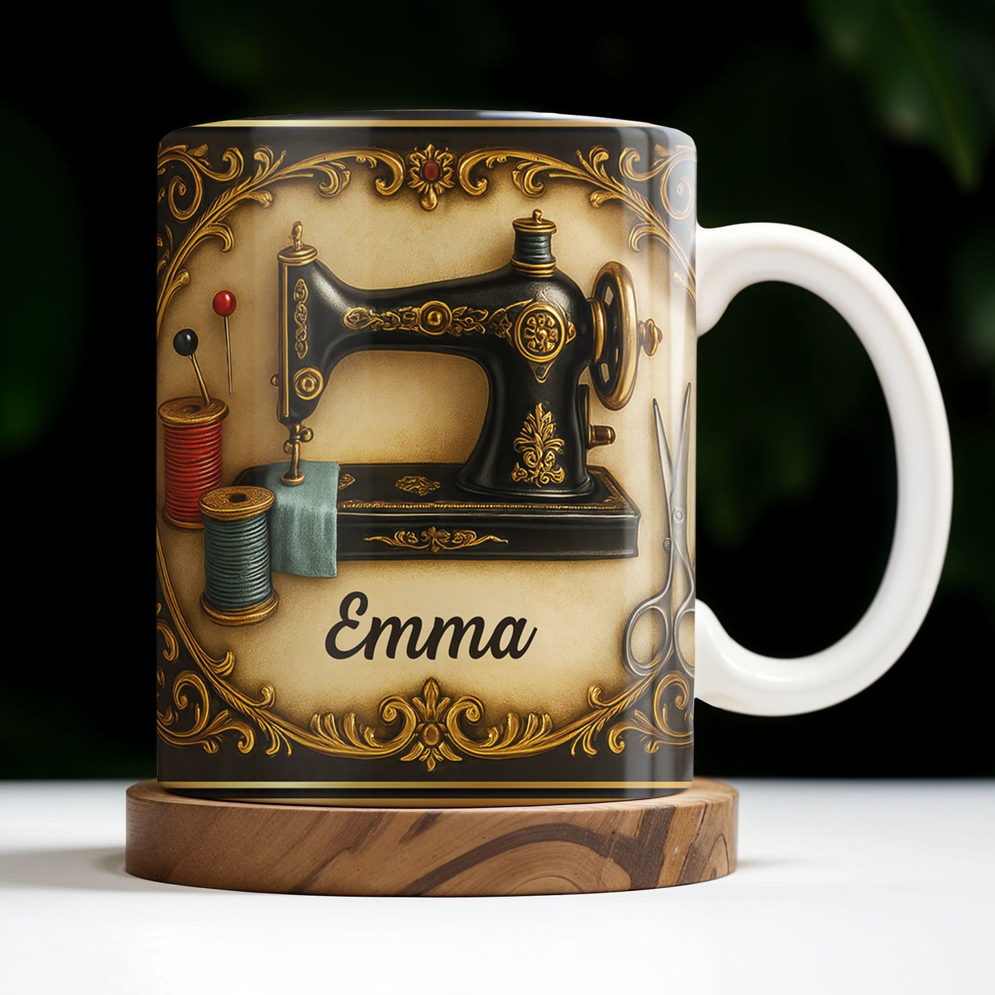 Classic Sewing Machine Design With Elegant Ornaments