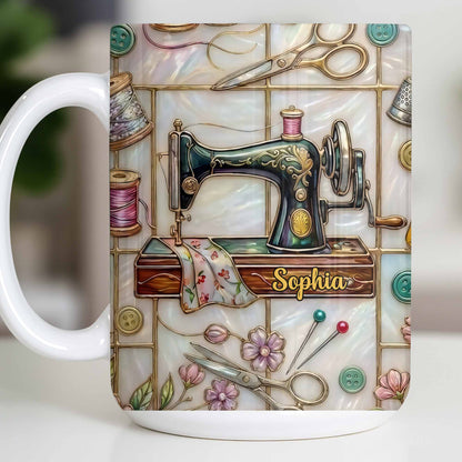 Celebrate Your Creativity With Sewing Machine And Floral Design