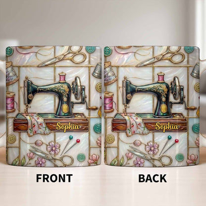 Celebrate Your Creativity With Sewing Machine And Floral Design