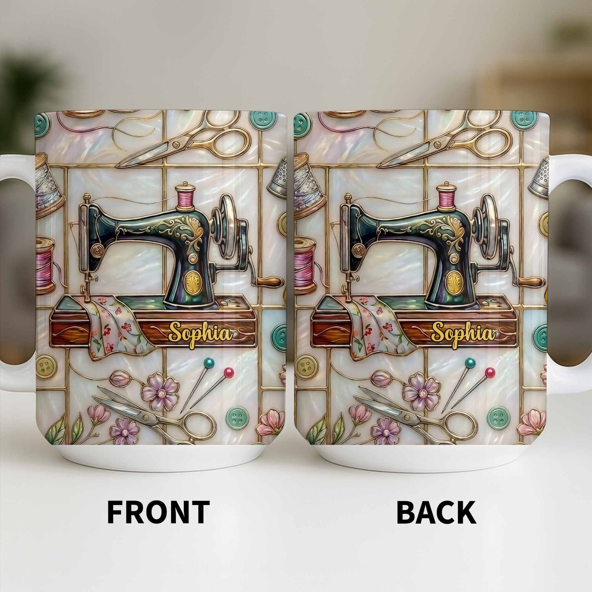 Celebrate Your Creativity With Sewing Machine And Floral Design