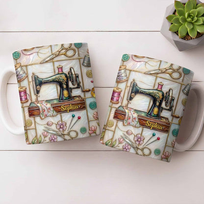 Celebrate Your Creativity With Sewing Machine And Floral Design