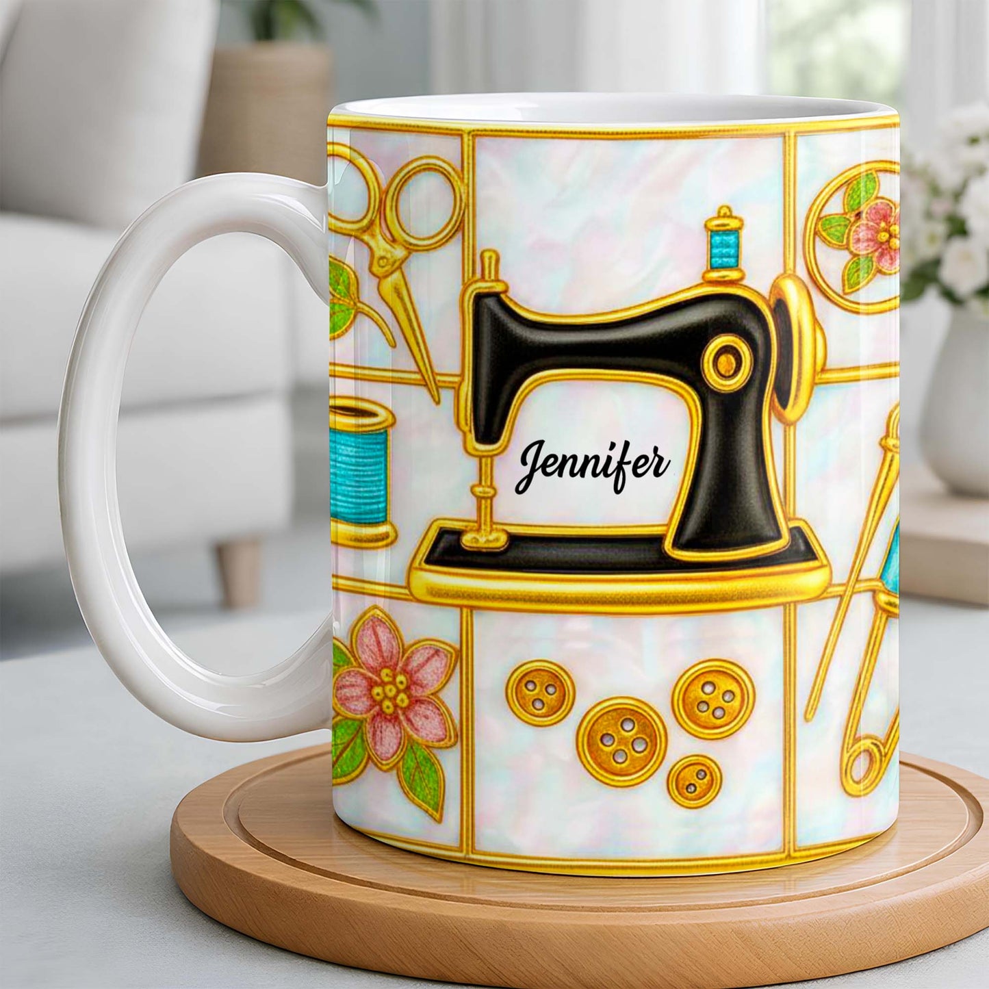 Customizable Name and Design Sewing Enthusiast Mug