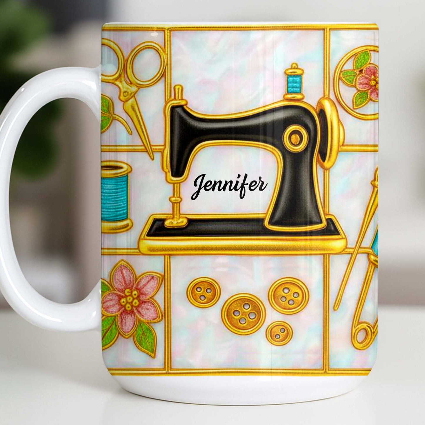 Customizable Name and Design Sewing Enthusiast Mug