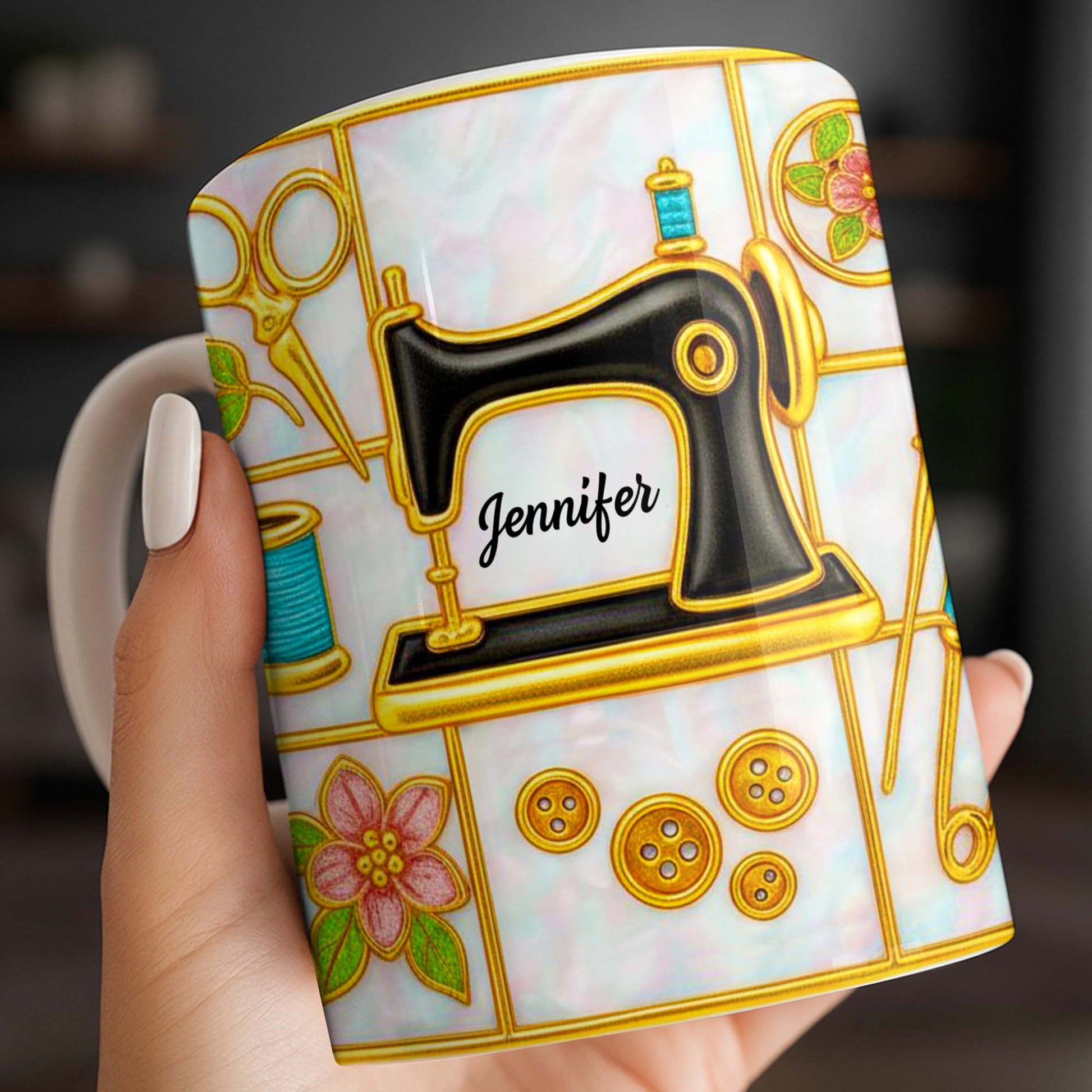 Customizable Name and Design Sewing Enthusiast Mug