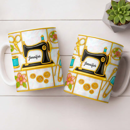 Customizable Name and Design Sewing Enthusiast Mug