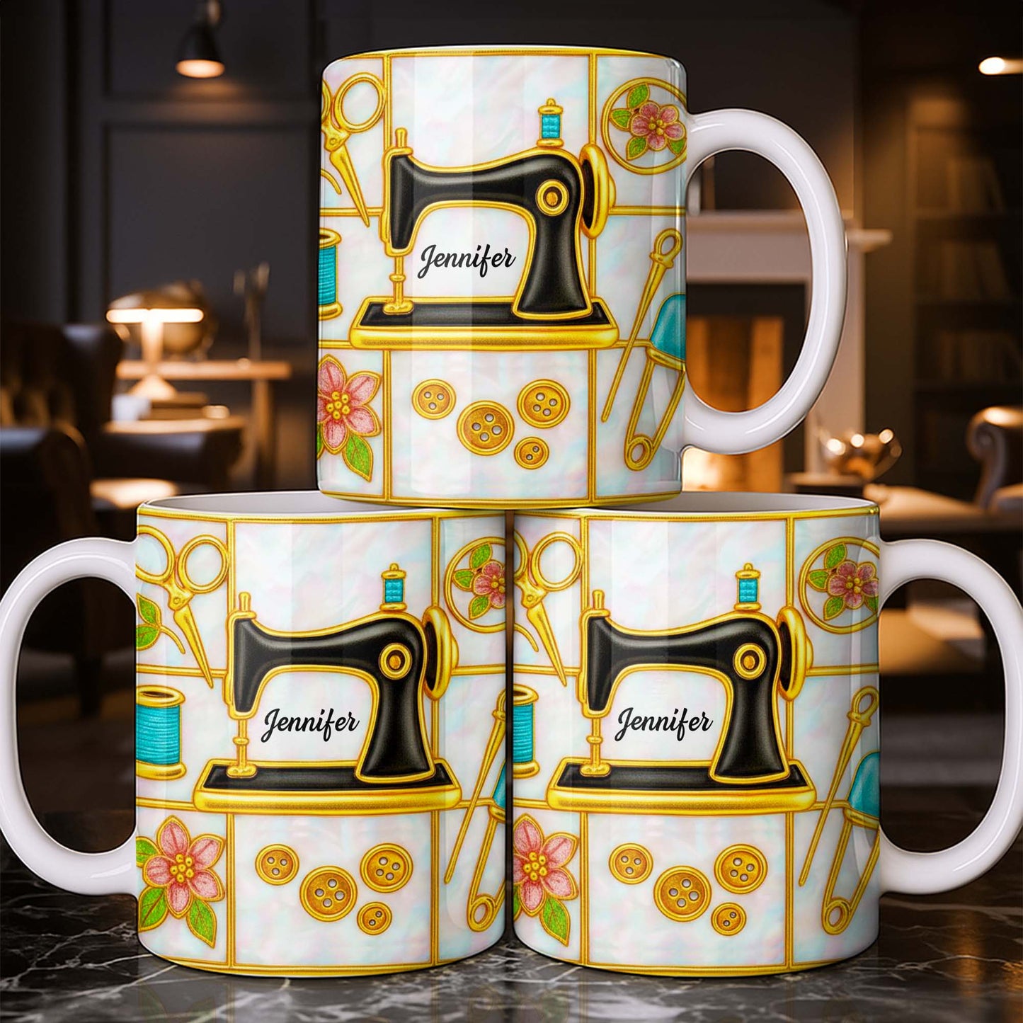 Customizable Name and Design Sewing Enthusiast Mug