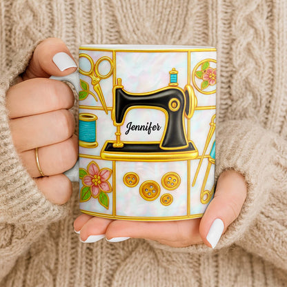 Customizable Name and Design Sewing Enthusiast Mug