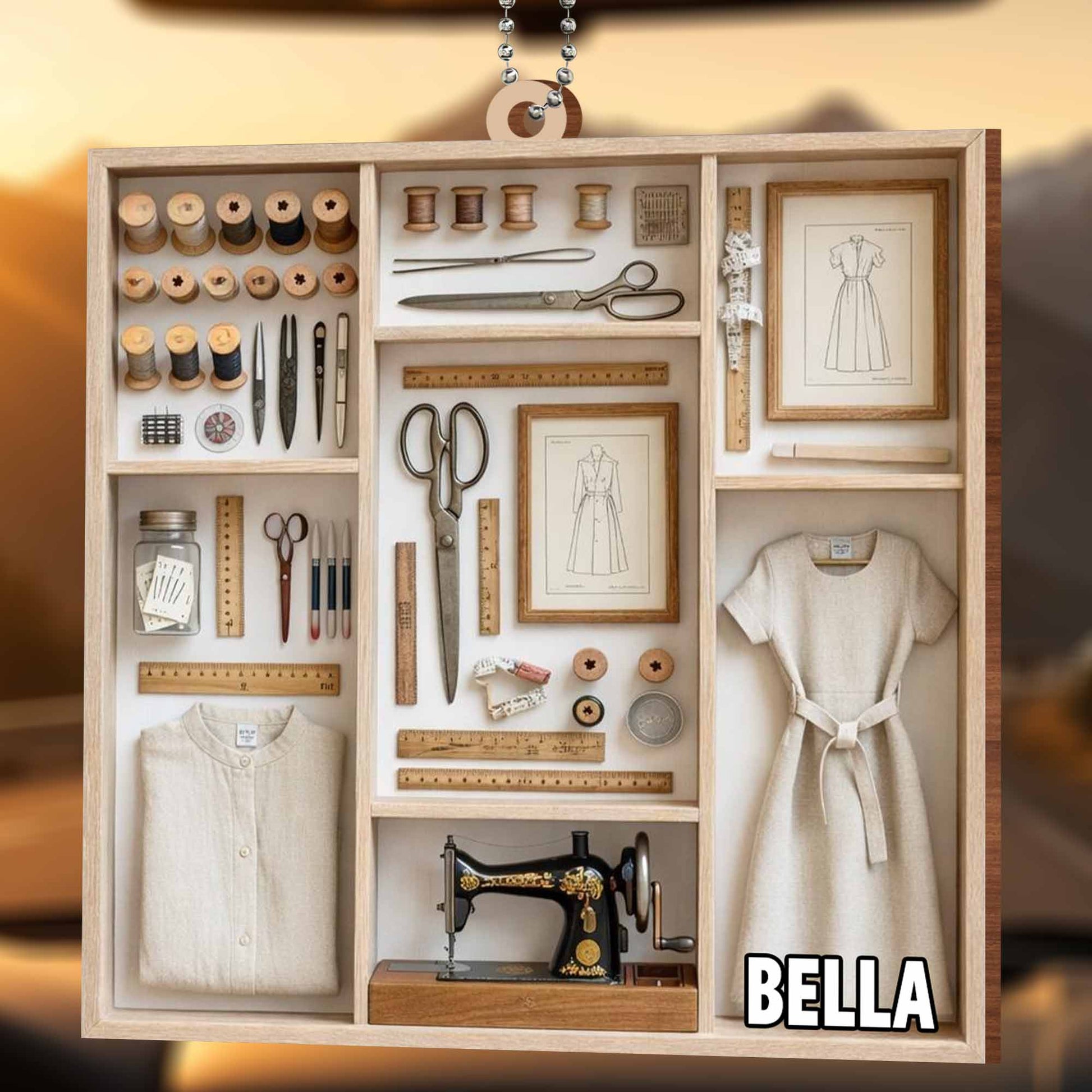 Bella, Classic Tailoring and Sewing Icon Ornaments
