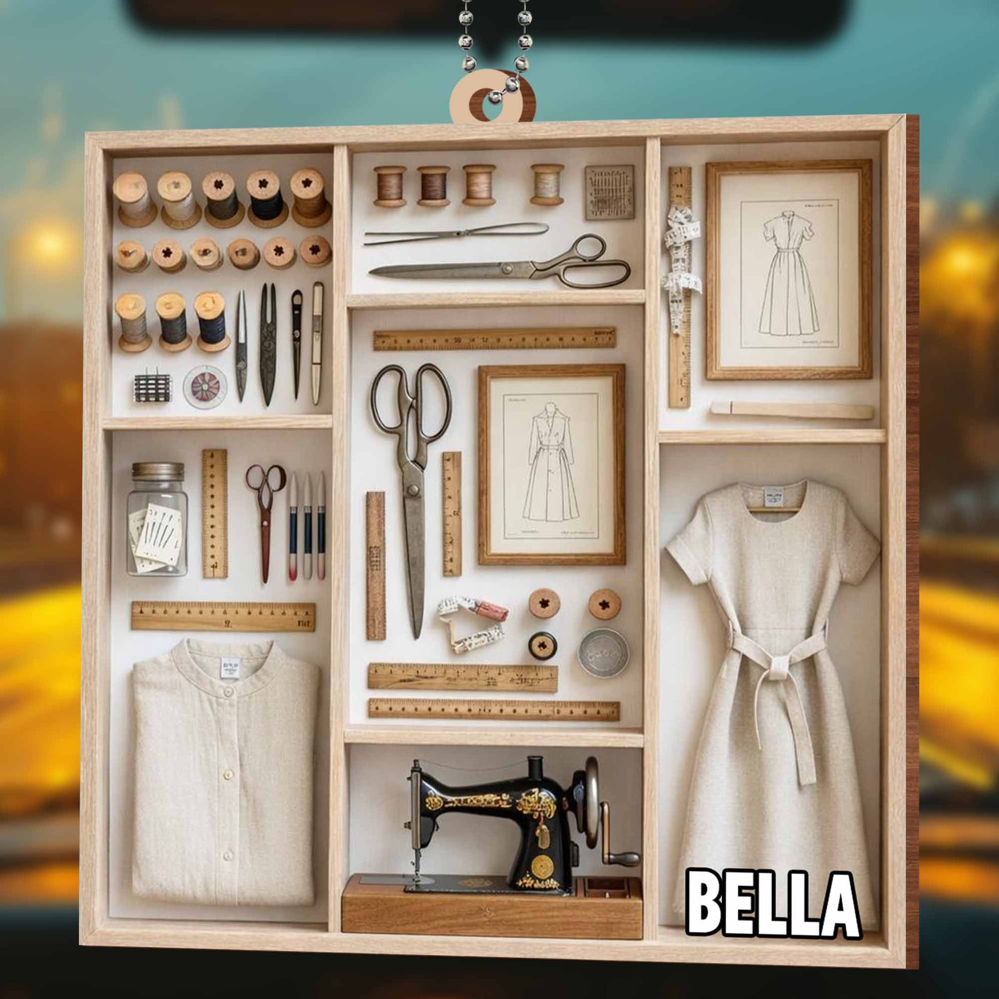 Bella, Classic Tailoring and Sewing Icon Ornaments
