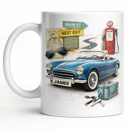 Main St Next Exit Vintage Car Design