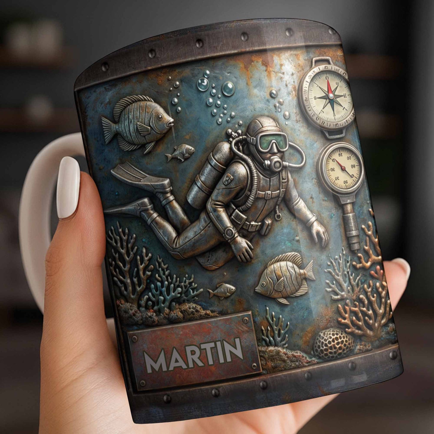 Explore The Ocean's Beauty With Steampunk Diver Art