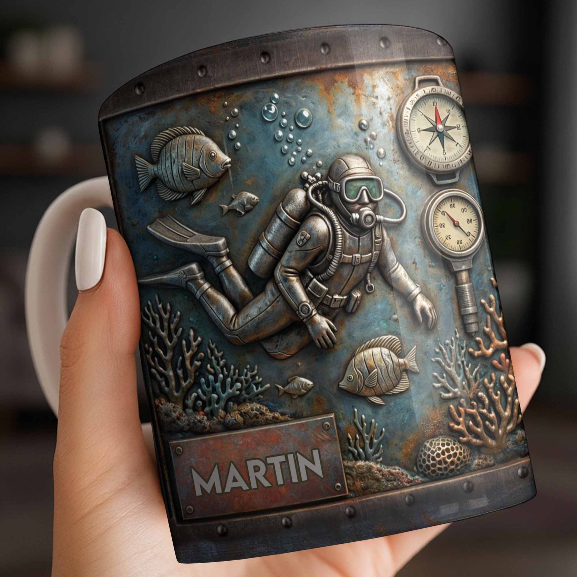 Explore The Ocean's Beauty With Steampunk Diver Art