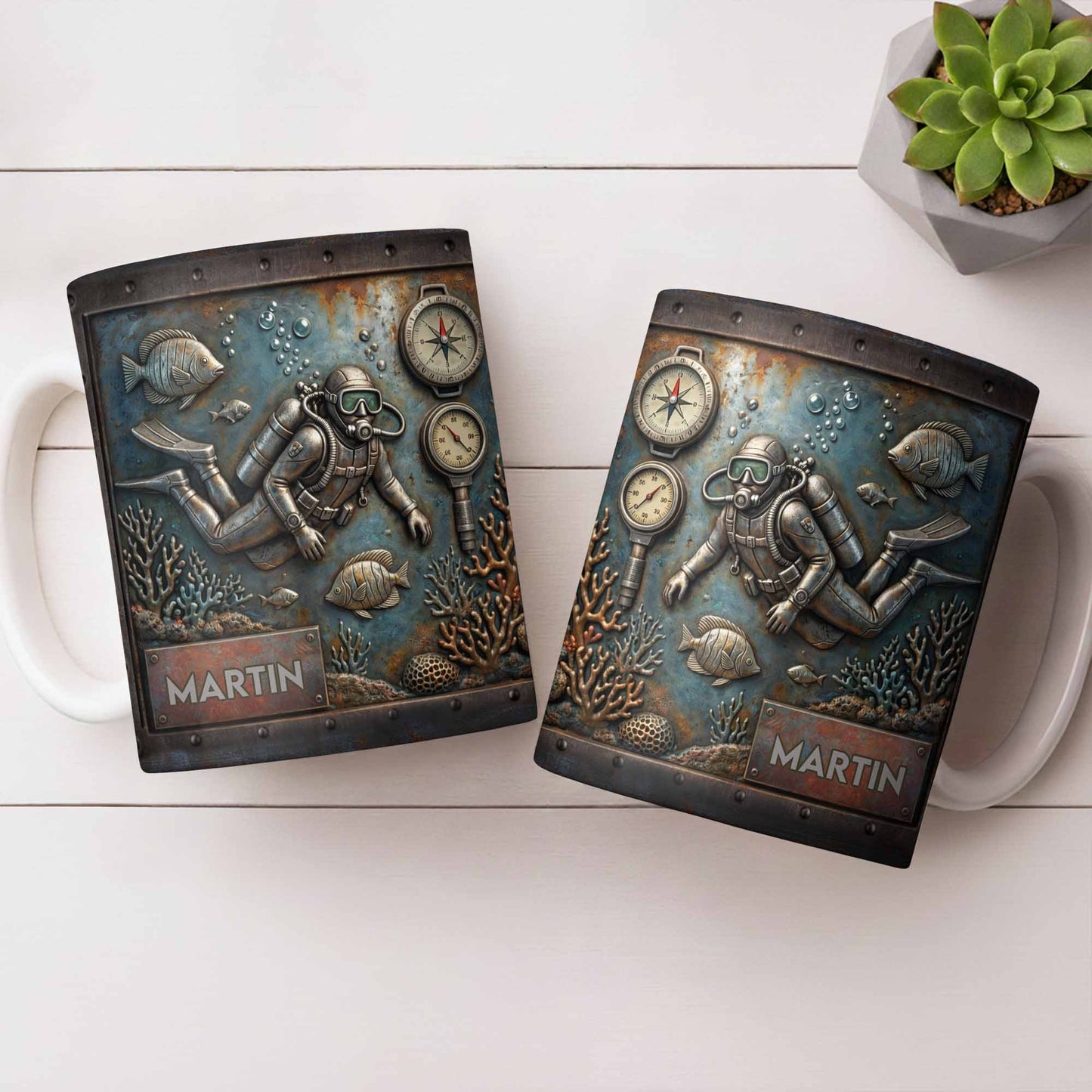 Explore The Ocean's Beauty With Steampunk Diver Art