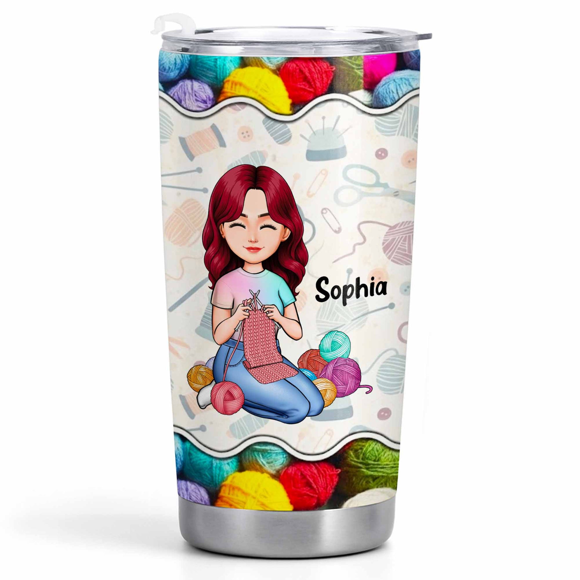 Just A Girl Who Loves Knitting, Yarn And Needles