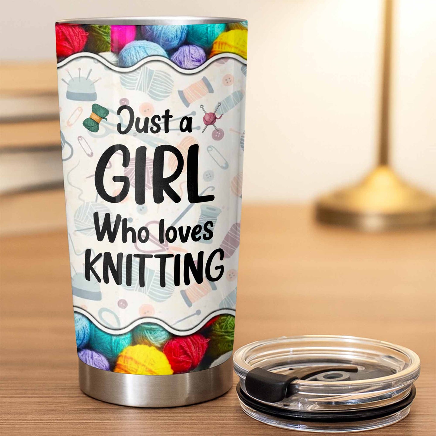 Just A Girl Who Loves Knitting, Yarn And Needles