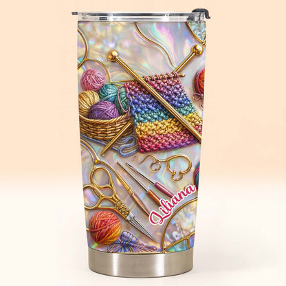 Celebrate Your Creativity With Knitting Tools Tumbler