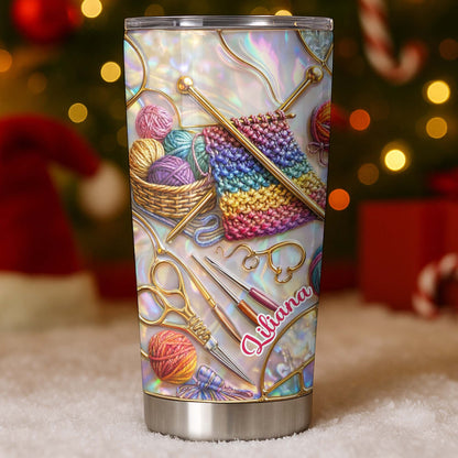 Celebrate Your Creativity With Knitting Tools Tumbler