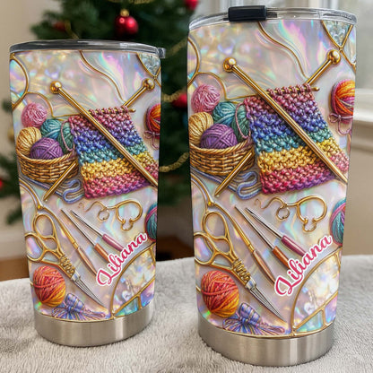 Celebrate Your Creativity With Knitting Tools Tumbler