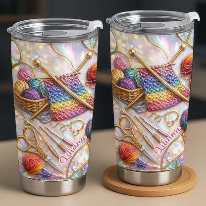Celebrate Your Creativity With Knitting Tools Tumbler