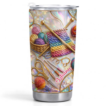 Celebrate Your Creativity With Knitting Tools Tumbler