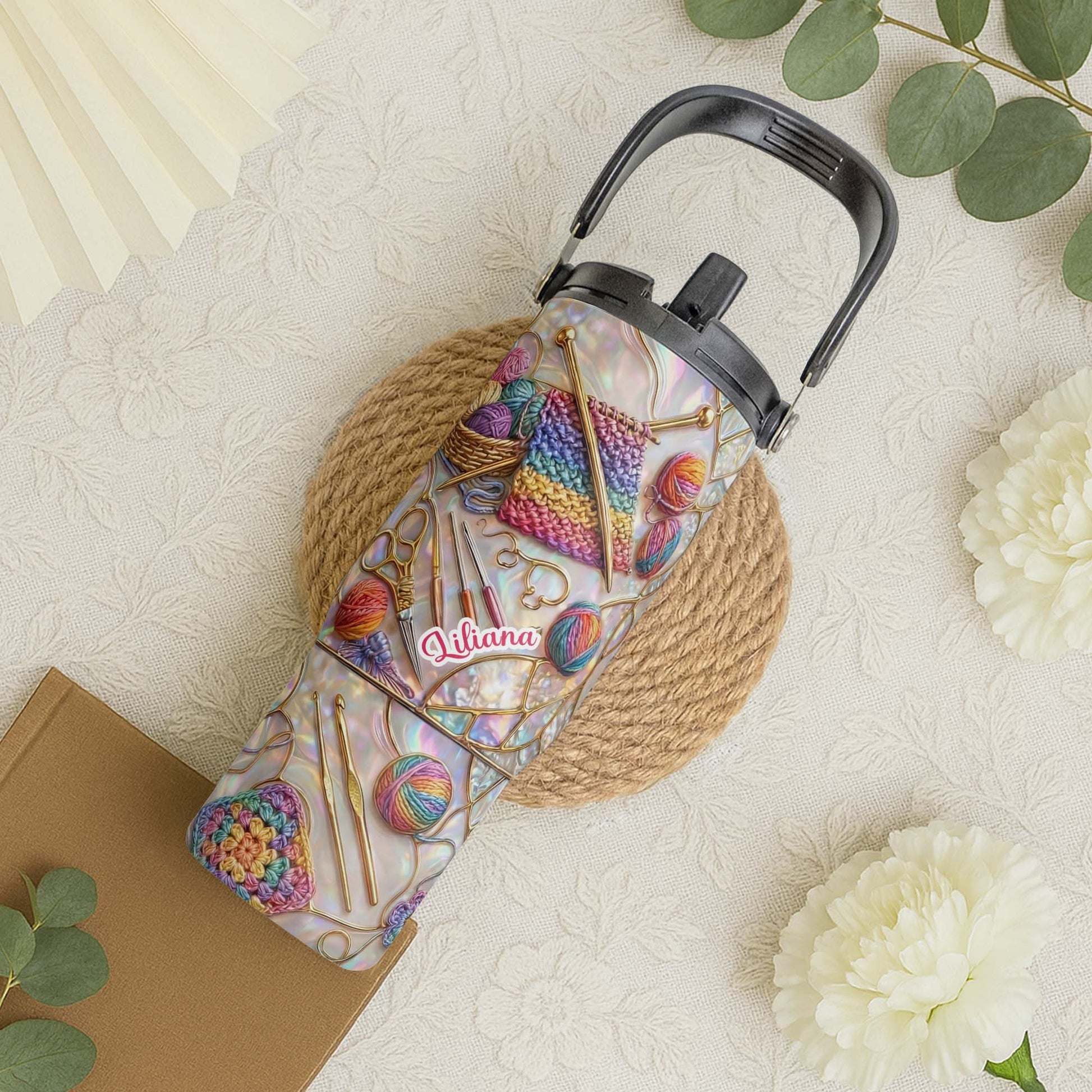 Crafty Creations For My Beloved, Colorful Yarn And Needles