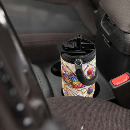 Crafty Creations For My Beloved, Colorful Yarn And Needles