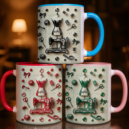 Personalized Sewing and Design Theme Mug