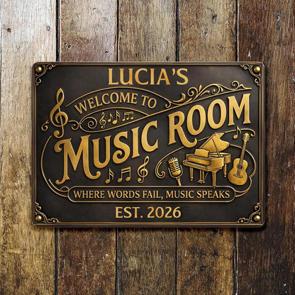 Welcome To Music Room Where Words Fail Music Speaks Piano Guitar