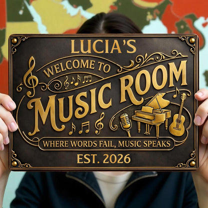Welcome To Music Room Where Words Fail Music Speaks Piano Guitar