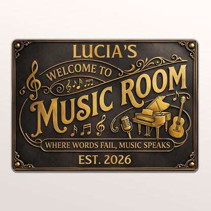 Welcome To Music Room Where Words Fail Music Speaks Piano Guitar