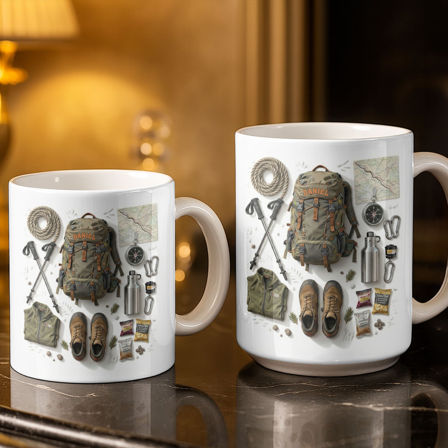 Customize Essential Outdoor Adventure Gear Backpack, Boots, Map