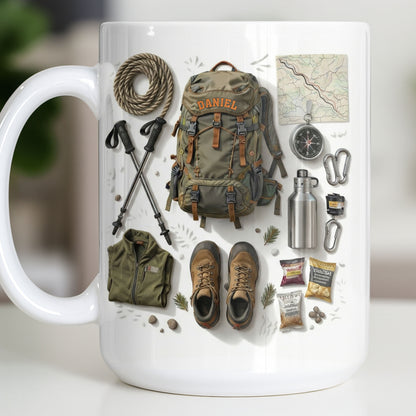 Customize Essential Outdoor Adventure Gear Backpack, Boots, Map