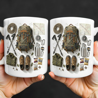 Customize Essential Outdoor Adventure Gear Backpack, Boots, Map