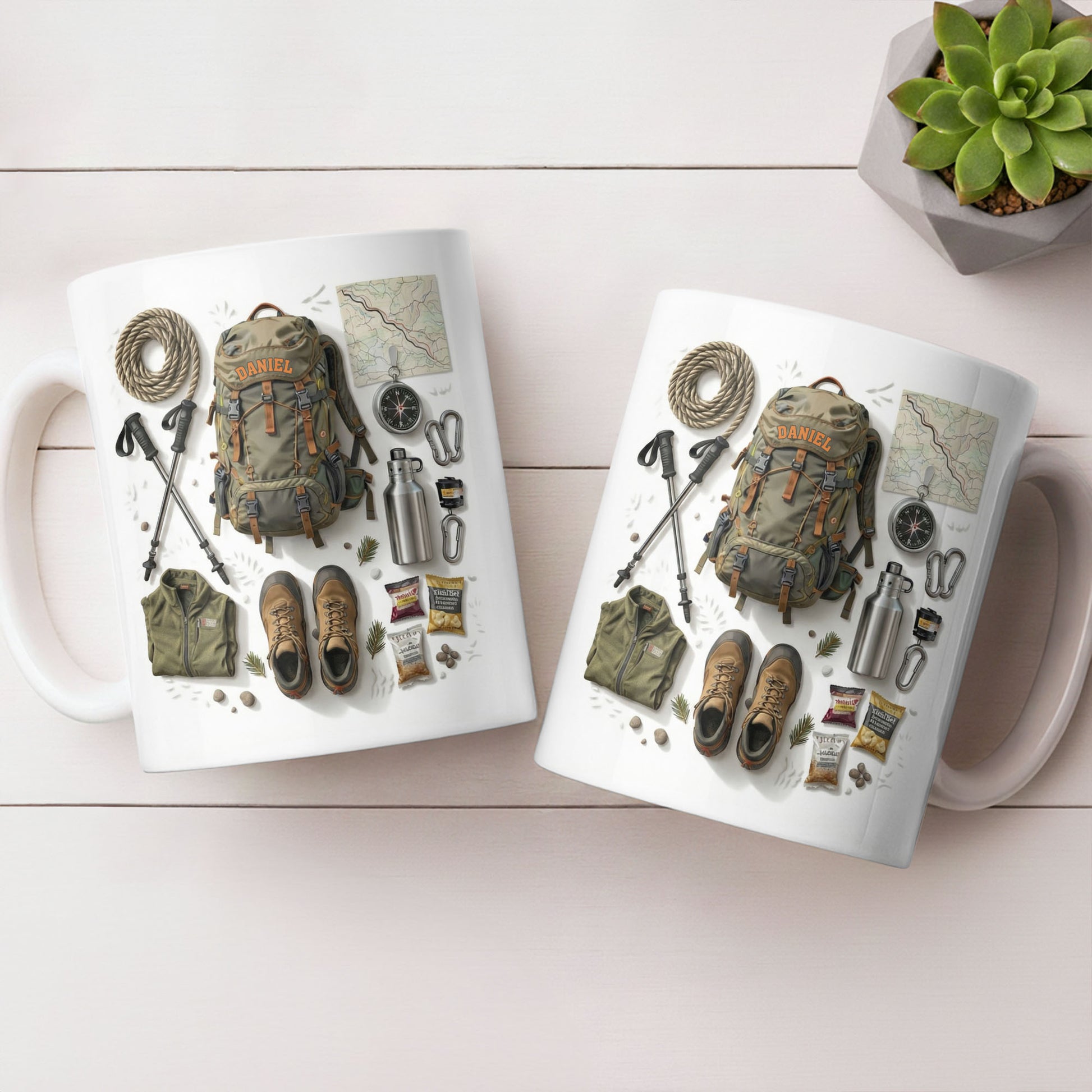 Customize Essential Outdoor Adventure Gear Backpack, Boots, Map