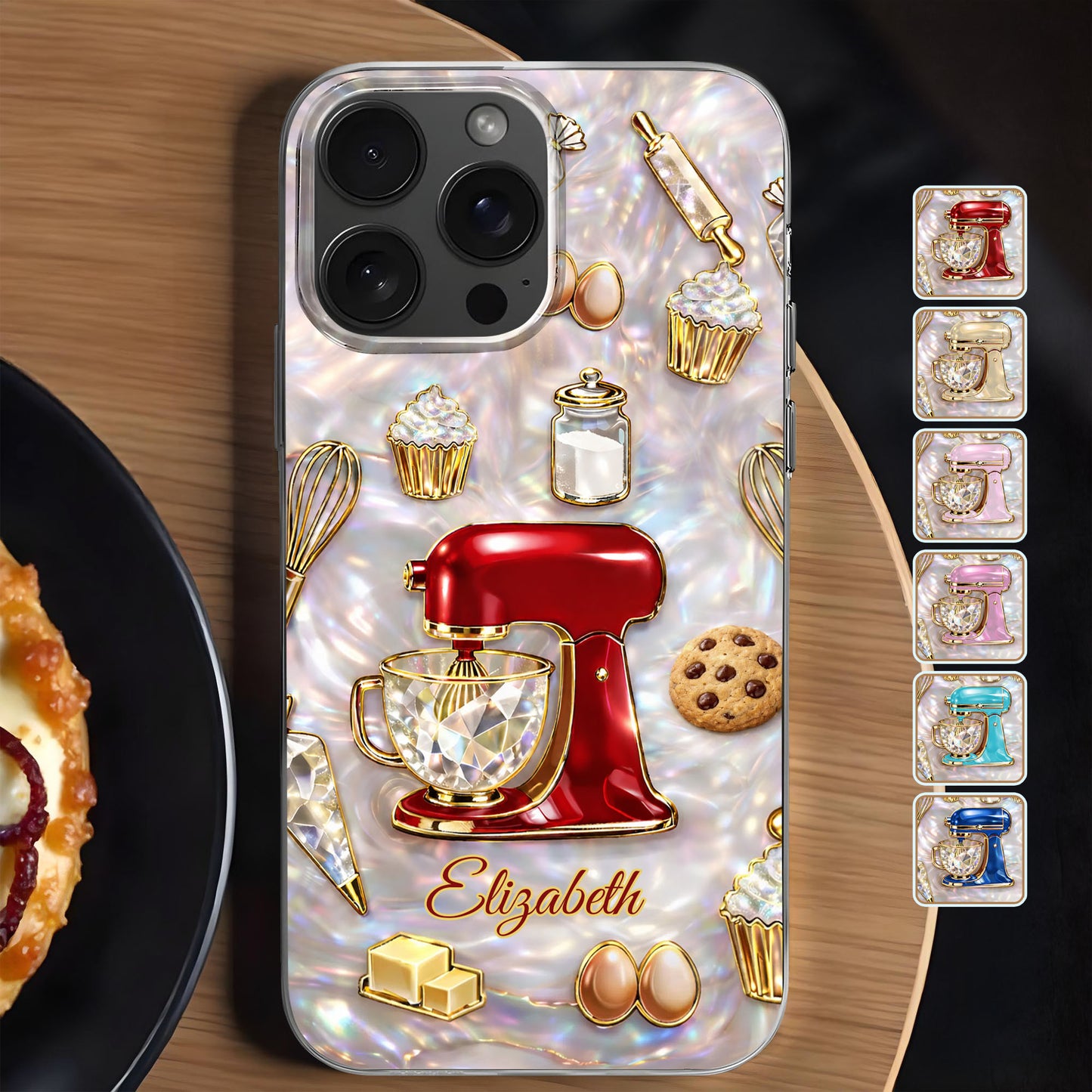 Bake The World A Better Place, Mixer And Cupcake Design - Personalized Clear Phone Case - HOB048_PHC