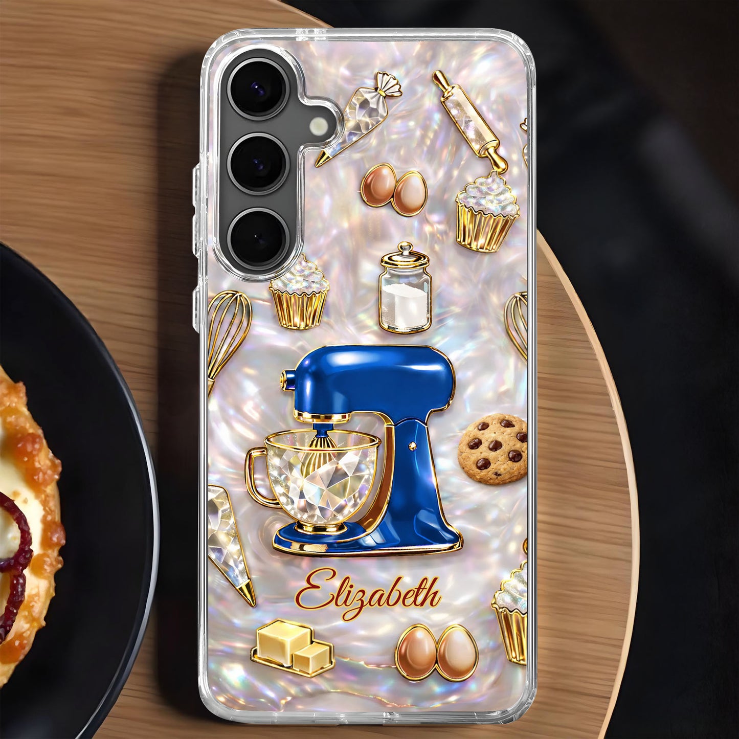 Bake The World A Better Place, Mixer And Cupcake Design - Personalized Clear Phone Case - HOB048_PHC