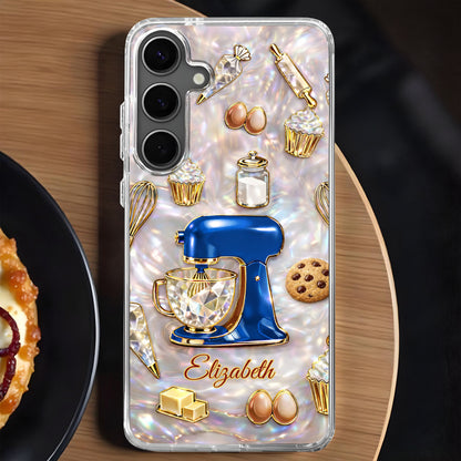 Bake The World A Better Place, Mixer And Cupcake Design - Personalized Clear Phone Case - HOB048_PHC