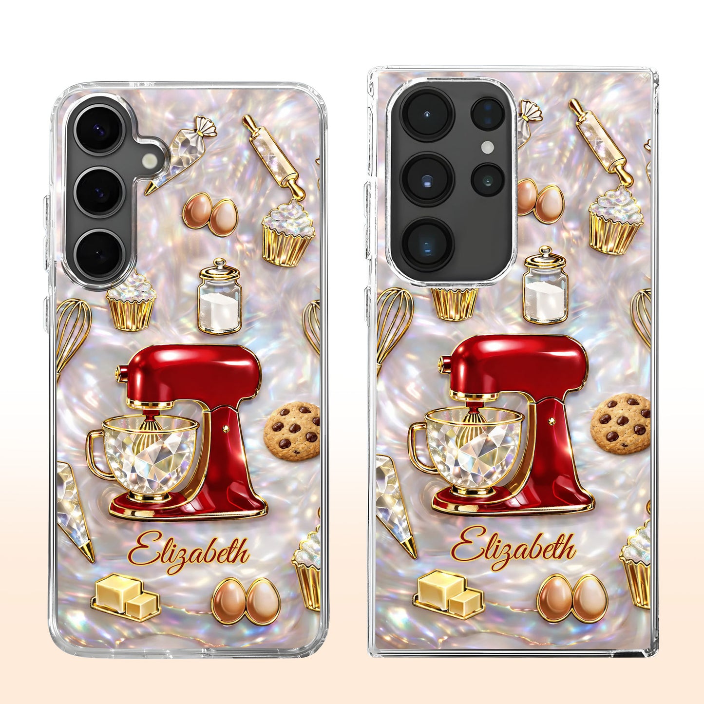 Bake The World A Better Place, Mixer And Cupcake Design - Personalized Clear Phone Case - HOB048_PHC
