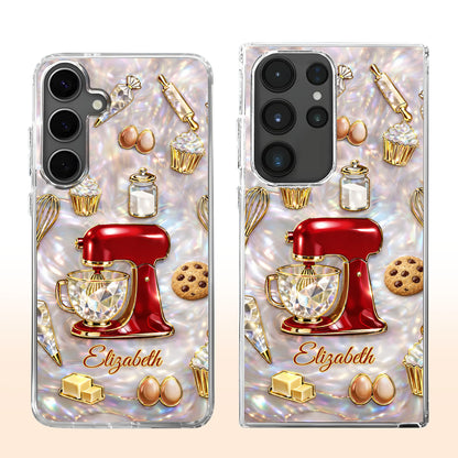 Bake The World A Better Place, Mixer And Cupcake Design - Personalized Clear Phone Case - HOB048_PHC